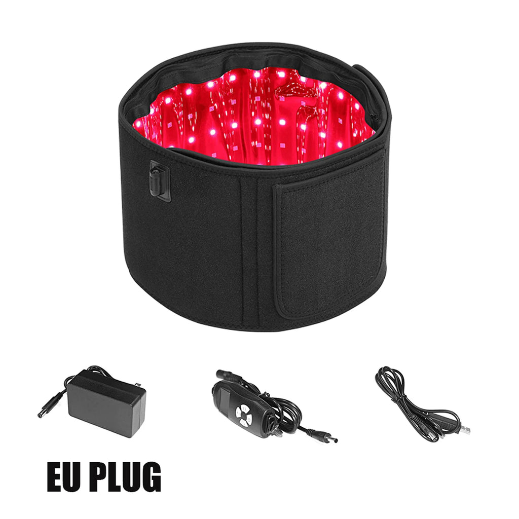 Cinturón de terapia de luz roja e infrarroja 850nm 660nm Dispositivos de belleza LED para quemar grasa, envoltura facial, adelgazante, almohadilla térmica para la cintura, cuerpo completo