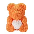 40/25cm Blue Rose Bear Heart Artificial Flower Rose Teddy Bear For