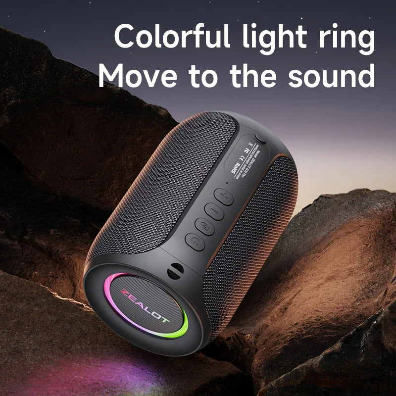 ZEALOT S32 Pro Bluetooth Speaker Wireless Subwoofer Mini Hifi Bass Stereo RGB Lights Support Micro SD Card AUX Play Microphone ZEALOT SY Speaker Store