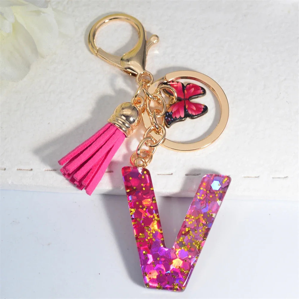 CharmFlair™ – Personalized Butterfly Tassel Keychain 💖