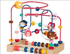 Montessori Wooden Roller Coaster Bead Maze for Toddlers Laime Store