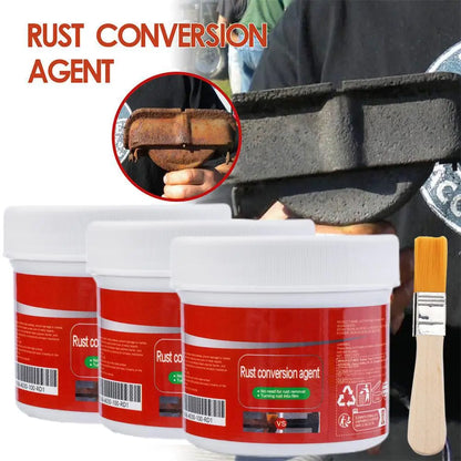 1/2/3PCS Rust Converter for Metal,Water-Based Rust Remover Anti-Rust Paint, Rust Removal Converter Metallic Paint with Brush