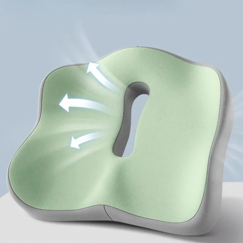 Ergonomic Office Seat Cushion】3-Zone Memory Foam Lumbar Support Pillow Breathable Posture Corrector for Car Office Wheelchair