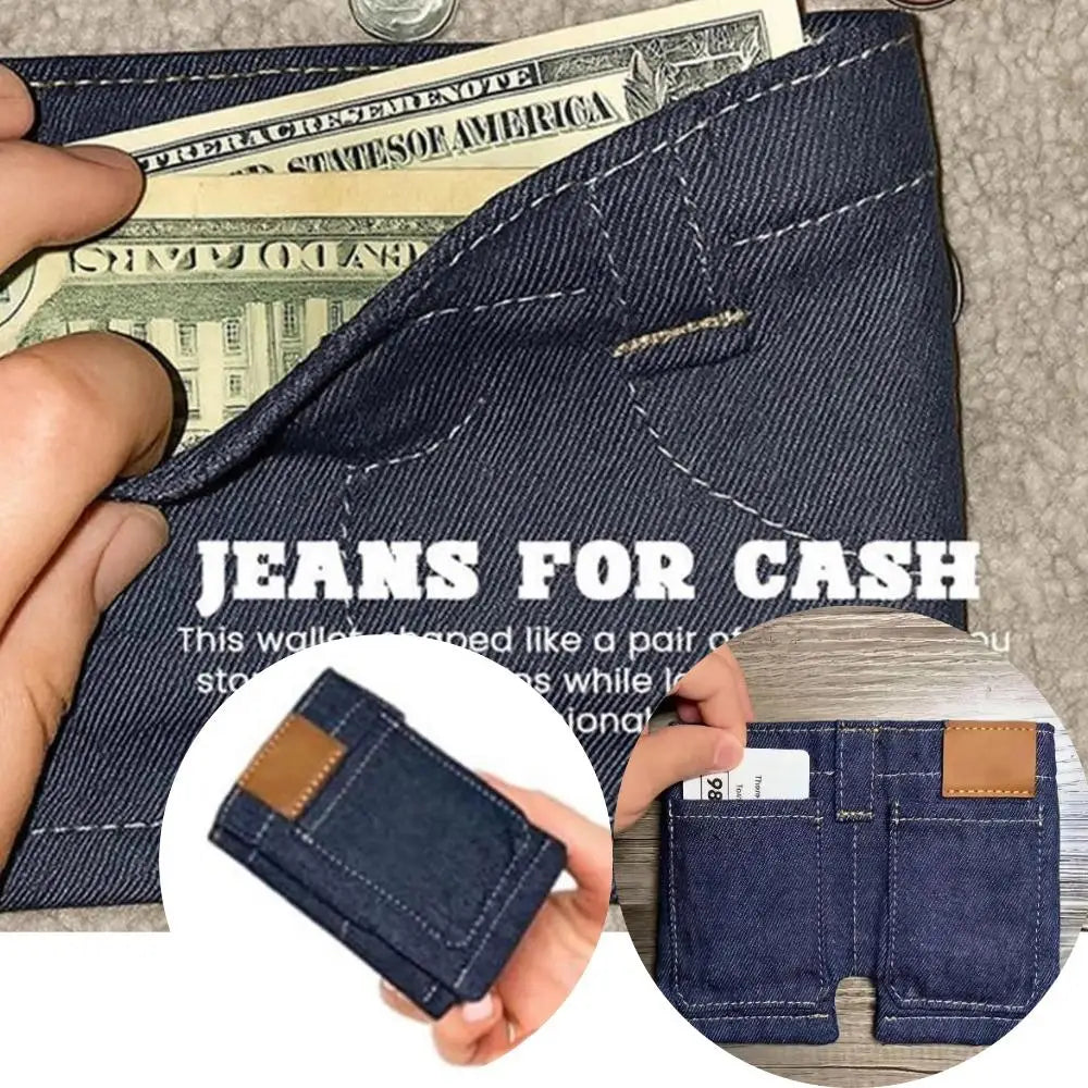 Cartera DenimMini™: Forma de Jeans Plegable, Divertida y Funcional ✨