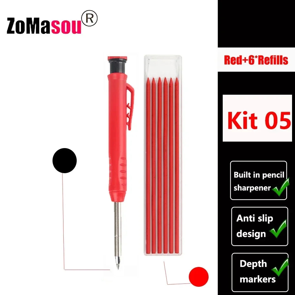 PrecisionMark Carpenter Pencil: Sharp Lines, Every Time! Zomasou Factory Store