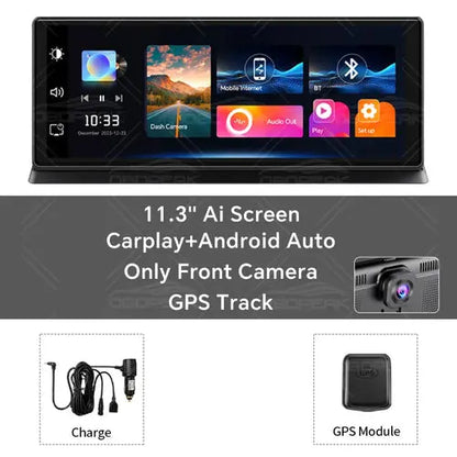 View details for K2 Pro 11.3" Car DVR 4K Camera Wireless Carplay Android auto Ai Screen