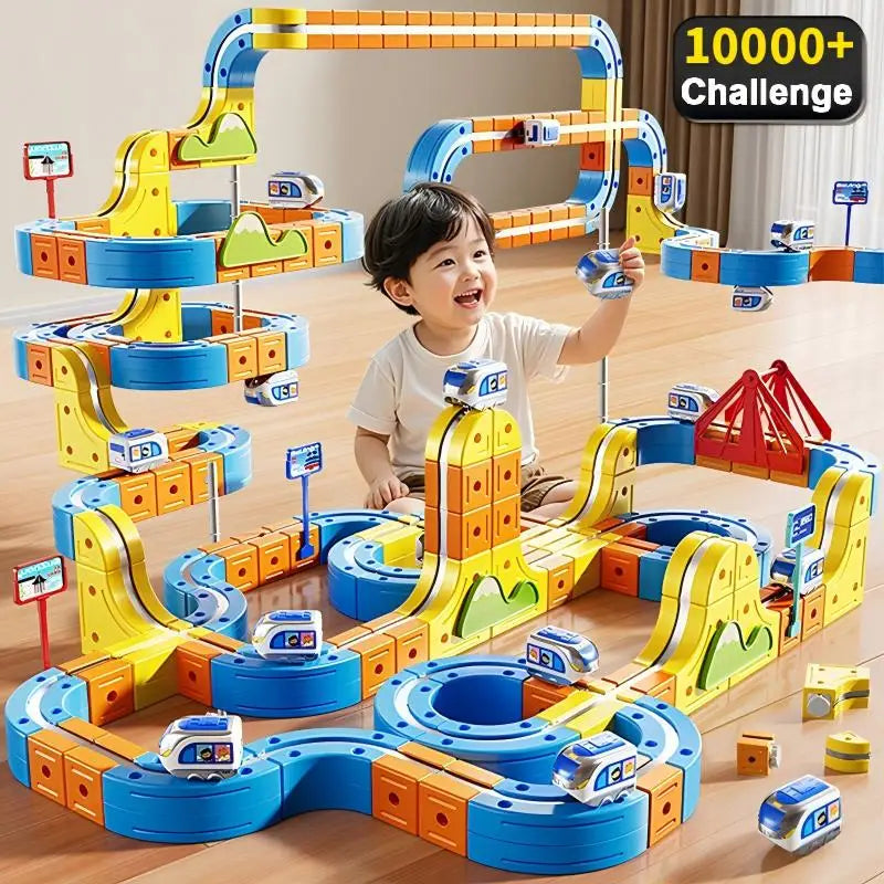 STEMExpress™ 3D Electric Train Set 🚂⚡ Build, Learn, and Ride!