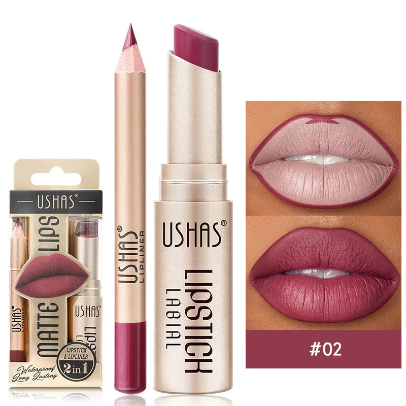 12 Color Lip Liner + LIPSTICK Set Stone's Store
