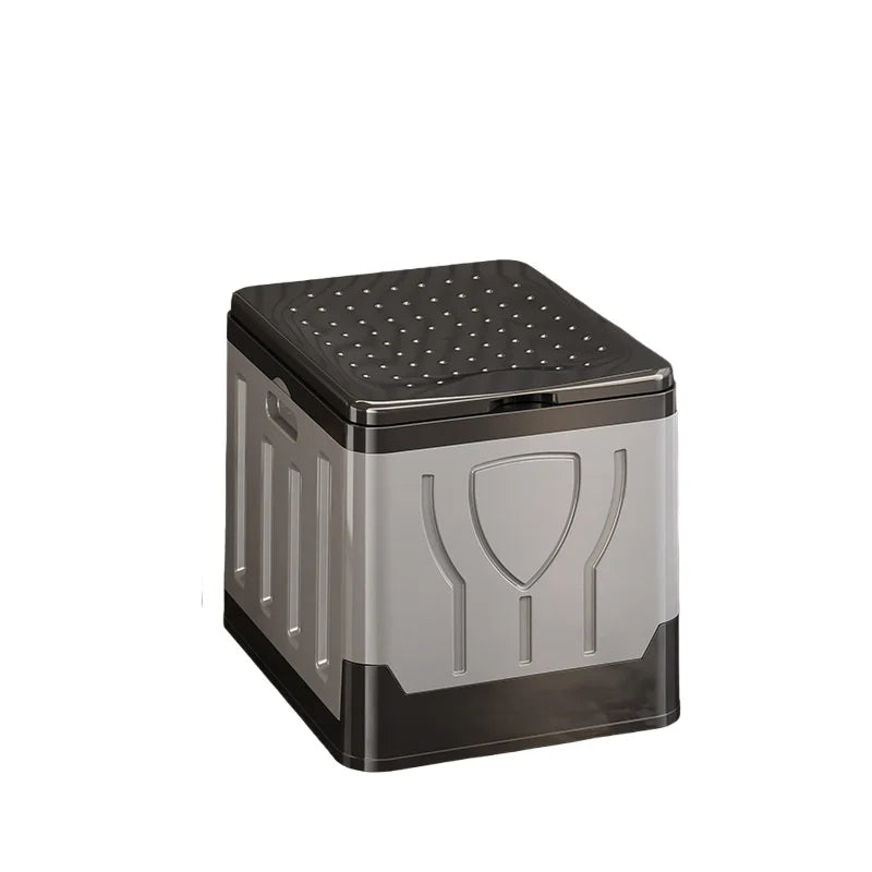 Portable Outdoor Toilet 4-in-1 Car Bucket Reusable Trash Foldable Odor-Proof Emergency Toilet for Camping Road Trips Caravan