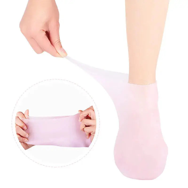 1 Pair Silicone Moisturizing Socks Exfoliating Gel Heel Socks Callus Cracked Dead Skin Remove Protector Pain Relief Foot Care WOW Beautiful Girl Store
