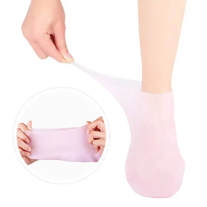 1 Pair Silicone Moisturizing Socks Exfoliating Gel Heel Socks Callus Cracked Dead Skin Remove Protector Pain Relief Foot Care WOW Beautiful Girl Store