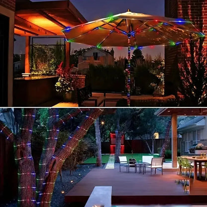 1pc Solar LED String Light 50LED Tube Rope String Lights With 8 Modes AliExpress