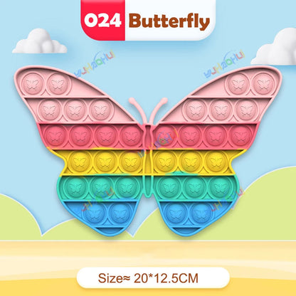 Rainbow Pop Push Bubblle Fidget Anti Stress Relief Toys for Adult Children Special Needs Sensory Toys Interactive Toys for Kids Stone's Store