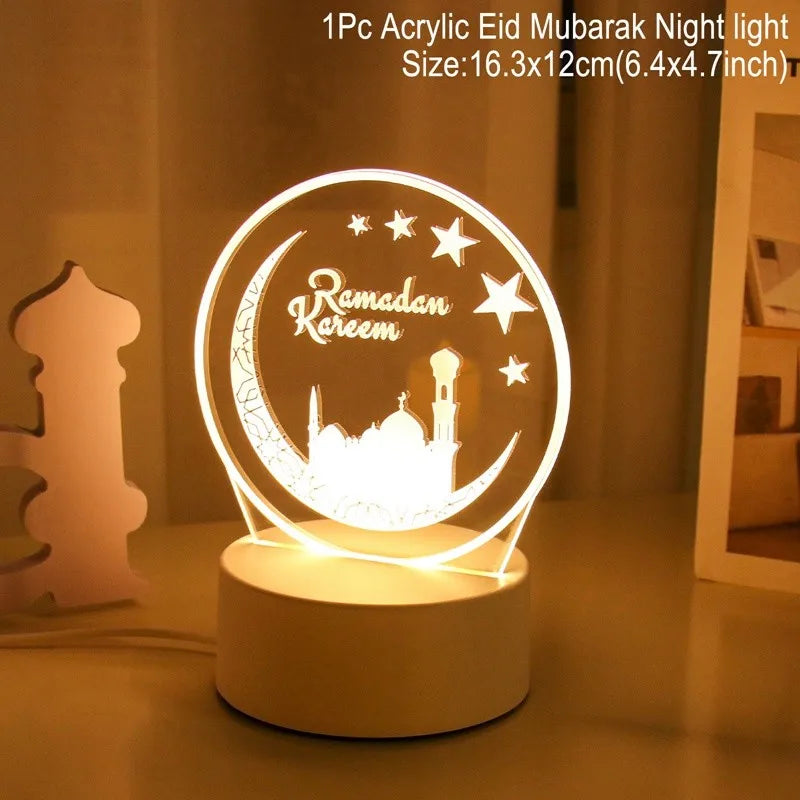 Lampe LED 3D Eid Mubarak Stone's Store