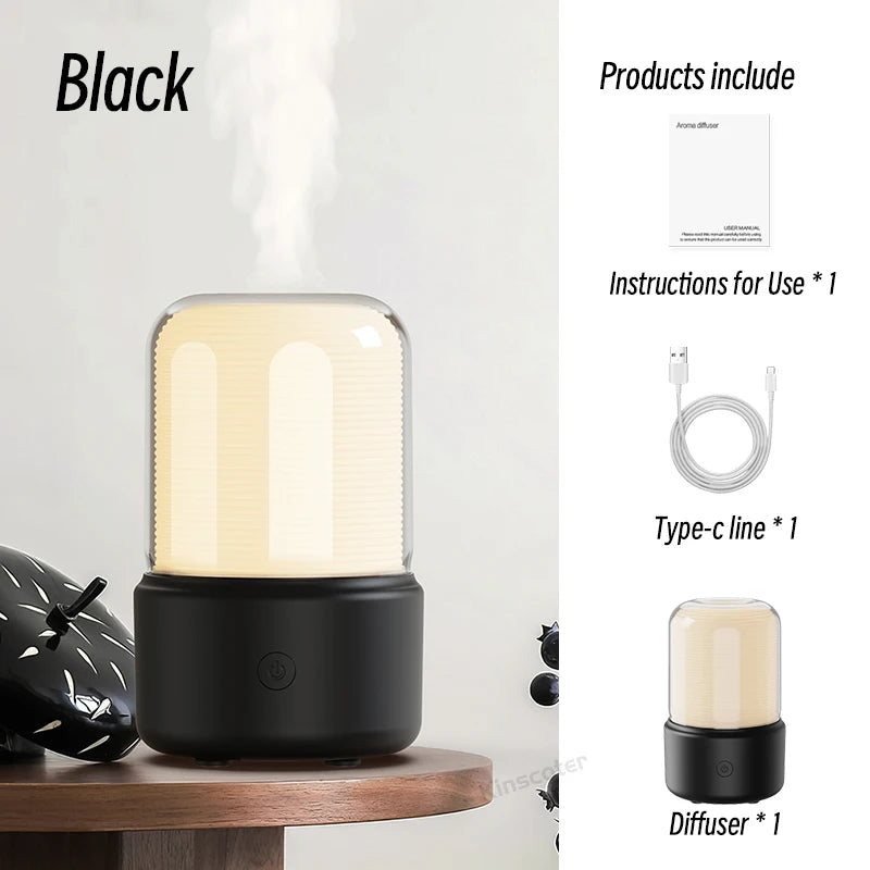KINSCOTER Portable Mini Aroma Diffuser USB Air Humidifier Essential Oil Night Light Cold Mist Maker Sprayer for Home Gift HUMI Store