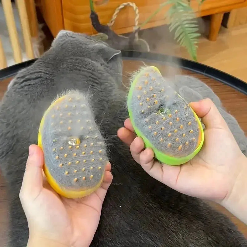 Cepillo Pulverizador para Mascotas Mango Design, Peine de Masaje para Bañar Perros y Gatos