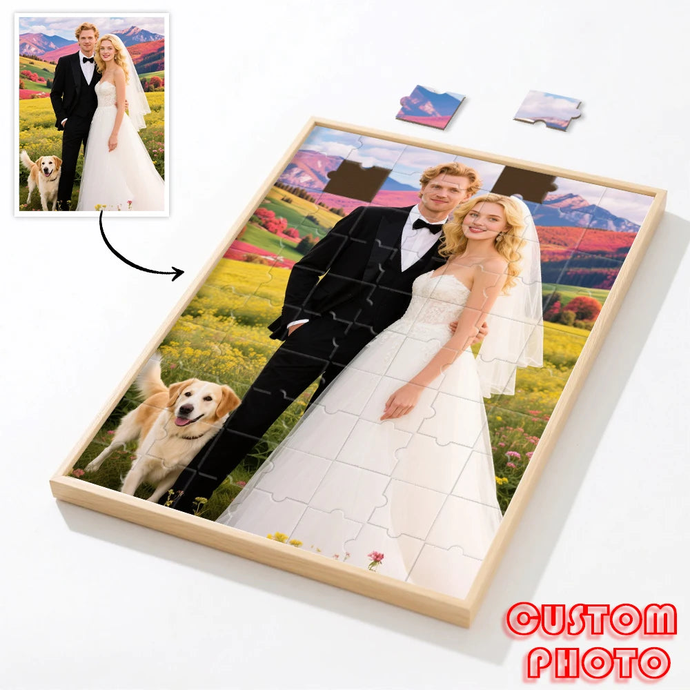 MemoryFrame™ Rompecabezas de Madera 🧩💖 Construye los Momentos que Amas