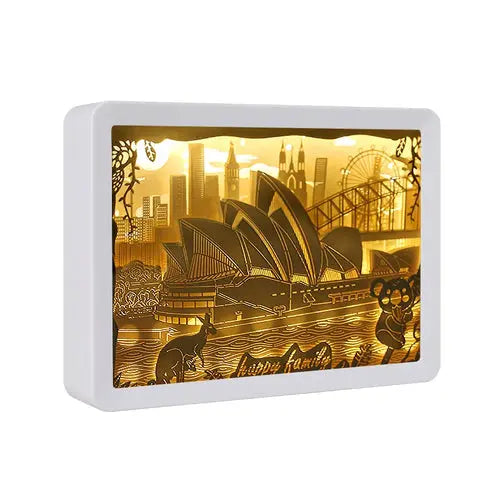 Howl's Moving Castle Anime Paper-Cut Light Decor - 3D Shadow Box Lamp