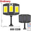 Solar Sensor Light 122 LED 3Head Outdoor Spotlight with 3 Modes Pink Iolaus