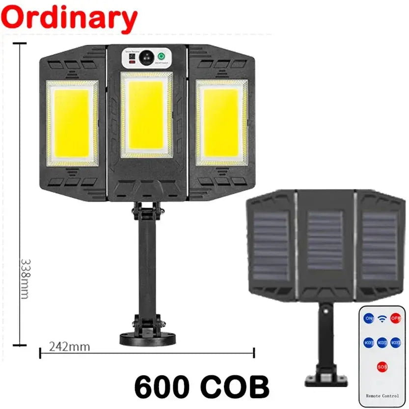 Solar Sensor Light 122 LED 3Head Outdoor Spotlight with 3 Modes Pink Iolaus