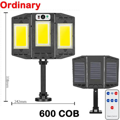 Solar Sensor Light 122 LED 3Head Outdoor Spotlight with 3 Modes Pink Iolaus
