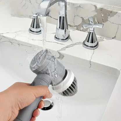 6 in 1 Electric Spin Scrubber,Bathroom Cleaning Brush Power Scrubber