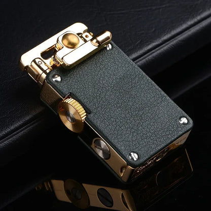 CHIEF New Metal Rocker Kerosene Lighter Creative Rocker Ignition Fashion Leather Lighter High-end Men's Gift Hello My Friend Boutique Store