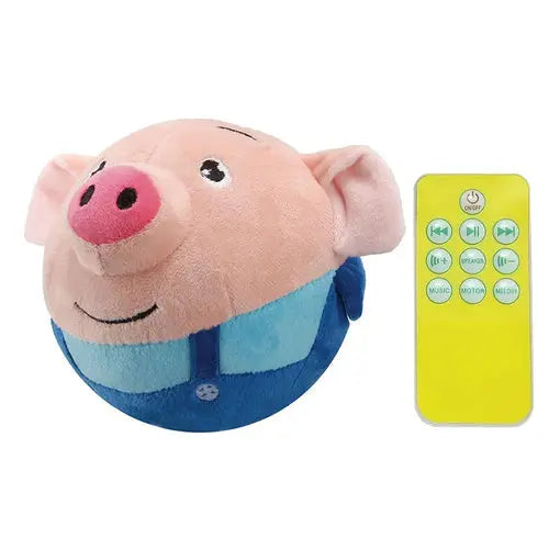 Cartoon Pig Active Moving Pet Plush Toy USB Rechargeable Interactive