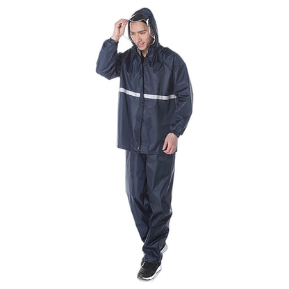 Raincoat and Rainpants Suit Waterproof Full Body Rainstorm Prevention Thickened Motorcycle Raincoat Set for Motorcyclist Rider