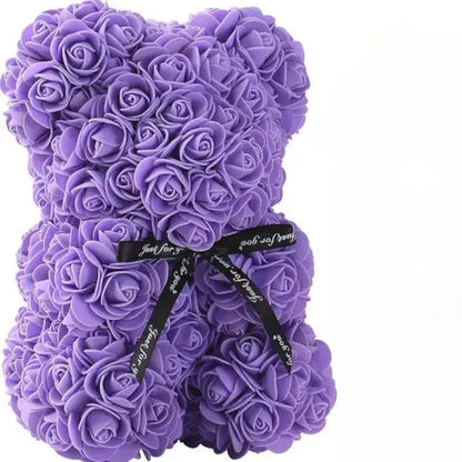 Artificial Flower Eternal Rose Teddy Bear for Mom Mother's Day