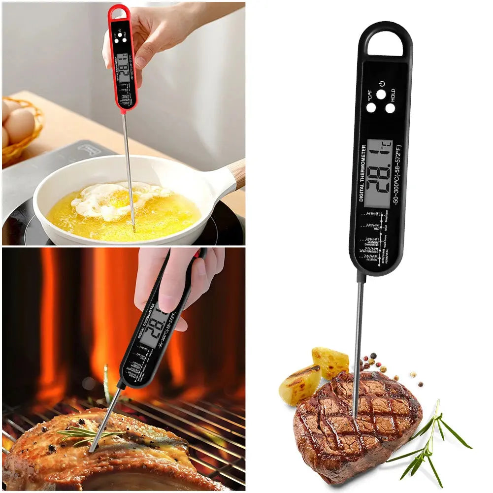 Digital Meat Thermometer Instant Read Food Thermometer with Foldable Probe Candy Thermometer for Kitchen Baking BBQ Universal Marketplace Store