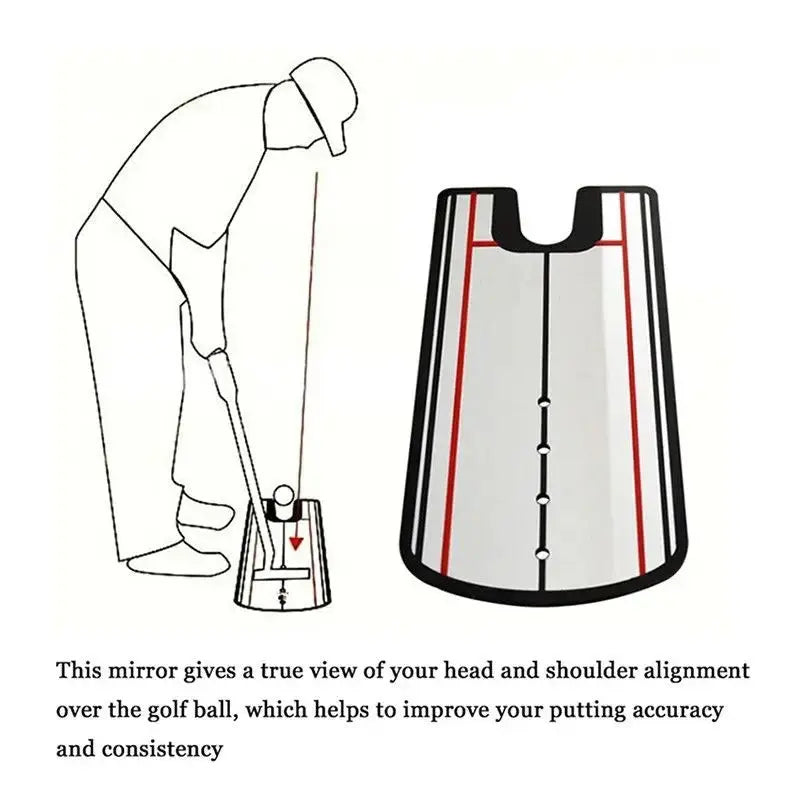 Golf Putting Practice Mirror Putting Mirror Alignment Training Aid Golf Practice Putter Mirror Eye Line Yeahmart Bigwholesale Store