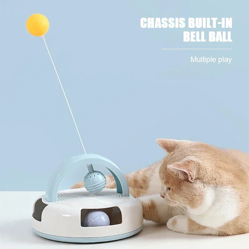 Gravity Table Tennis Cat Toy with Catnip Ball for Self-stimulation Cat Turntable Pet Supplies Cat Toy Toys Cats Items Products Sunnymelody Store