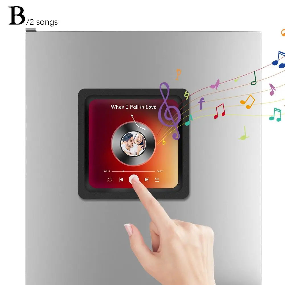 Personalized Music Fridge Magnet – Add Your Favorite Song and Photo! Happy Home Time Store