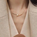 View details for New Shiny Butterfly Necklace Ladies Exquisite Double Layer Clavicle