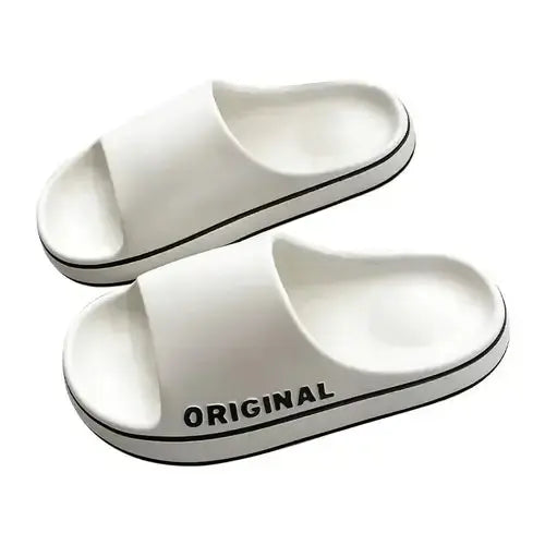  Thick Feslishoet Women Letter Slippers Beach Slides Solid Color Mens Thick