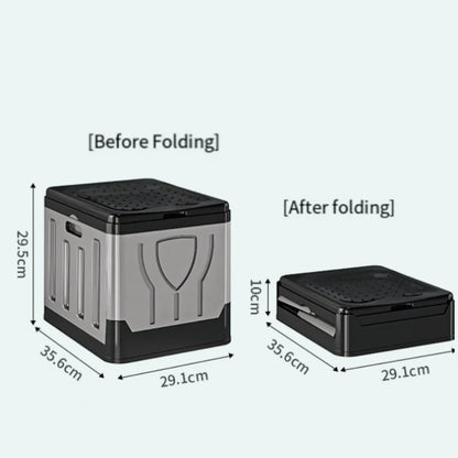 Portable Outdoor Toilet 4-in-1 Car Bucket Reusable Trash Foldable Odor-Proof Emergency Toilet for Camping Road Trips Caravan