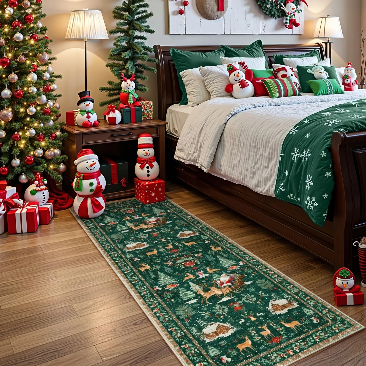 SantaStep™ – Cozy Christmas Tree Carpet Runner 🎄