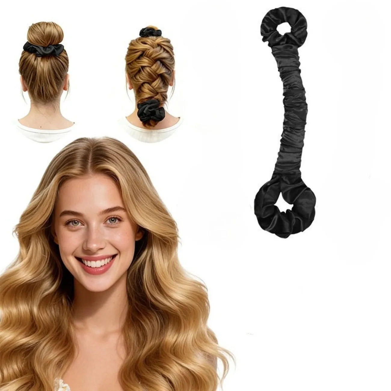 OvernightGlow™ Curler 🌙 — Soft Satin, Perfect Morning Hair
