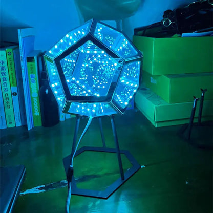 3D Cube Light Creative Cool Infinite Dodecahedron Nightlight Colorful Art Light USB Nightlight Girls Birthday Christmas Gift Donirt Official Store