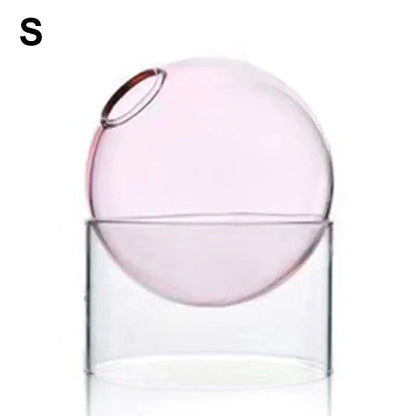 Mini Round Glass Flower Vase – A Delightful Touch of Nature for Your Space Ursmart Store