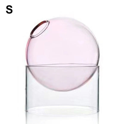 Mini Round Glass Flower Vase – A Delightful Touch of Nature for Your Space Ursmart Store