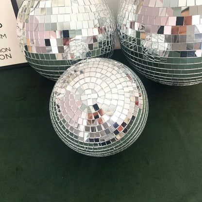 Mirror Disco Ball Decor Hanging Disco Home Decor Rotating Glass Ball AliExpress