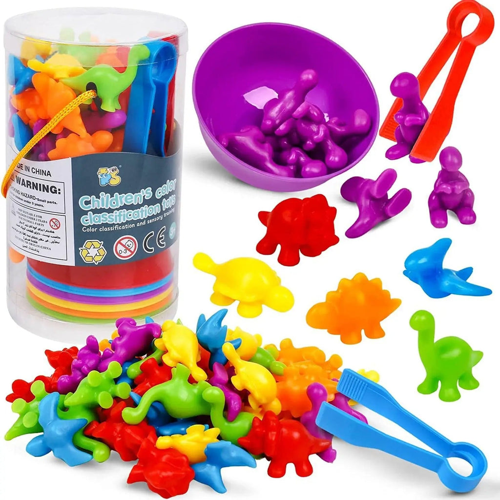 Kids Matching Game Learn Educational Toys Animal Cognition Rainbow Sort Fine Motor Training Montessori Sensory Puzzle Toy Gifts Kids Choice Store