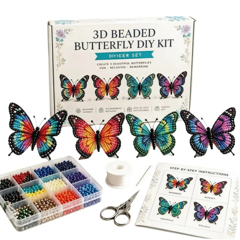 ButterflyBloom™ DIY Kit 🦋✨ — Create Stunning Beaded Butterflies