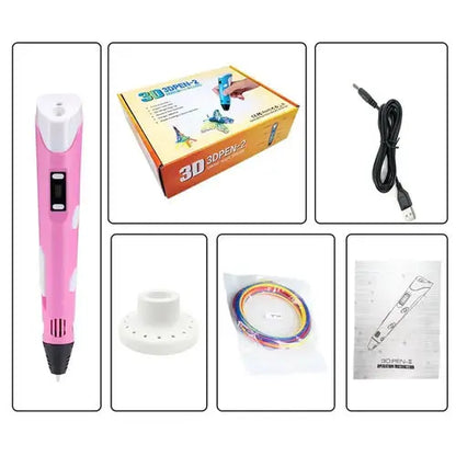 3D Print Pen Printing Pen Set PLA Filament Drawing Print Kids Adult