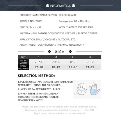 Autumn Winter Warm Cycling Gloves Thermal Outdoor Sport Running