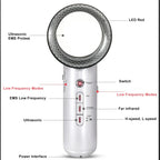 3 In 1 EMS Ultrasonic Cavitation Weight Lose Facial Lifting Body Slimming Massager Galvanic Infrared Lipo Fat Burner Machine Hmeily Official Store