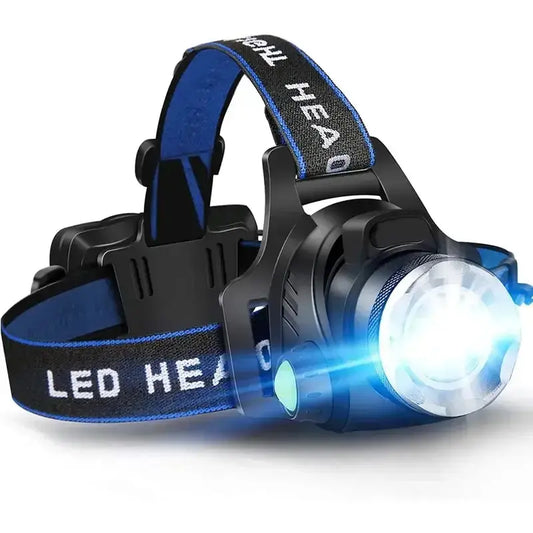 Powerful LED Headlamp Rechargeable Telescopic Zoomable Headlight