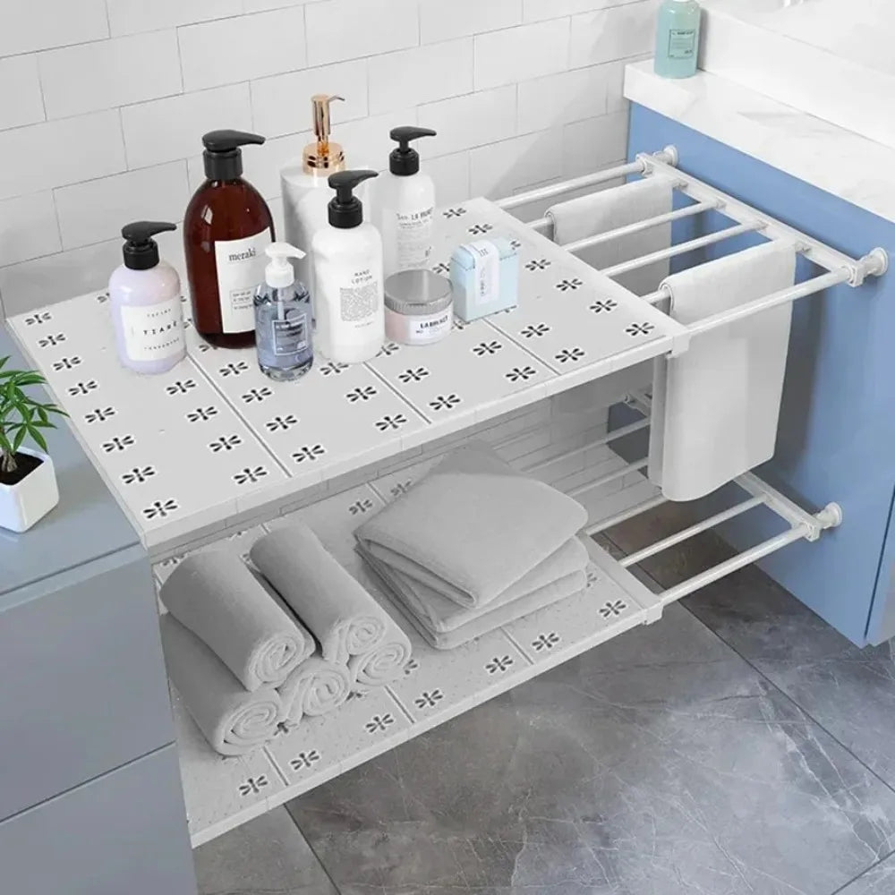 Space-Saving Shelf Rack – Double Your Closet Space in Seconds!